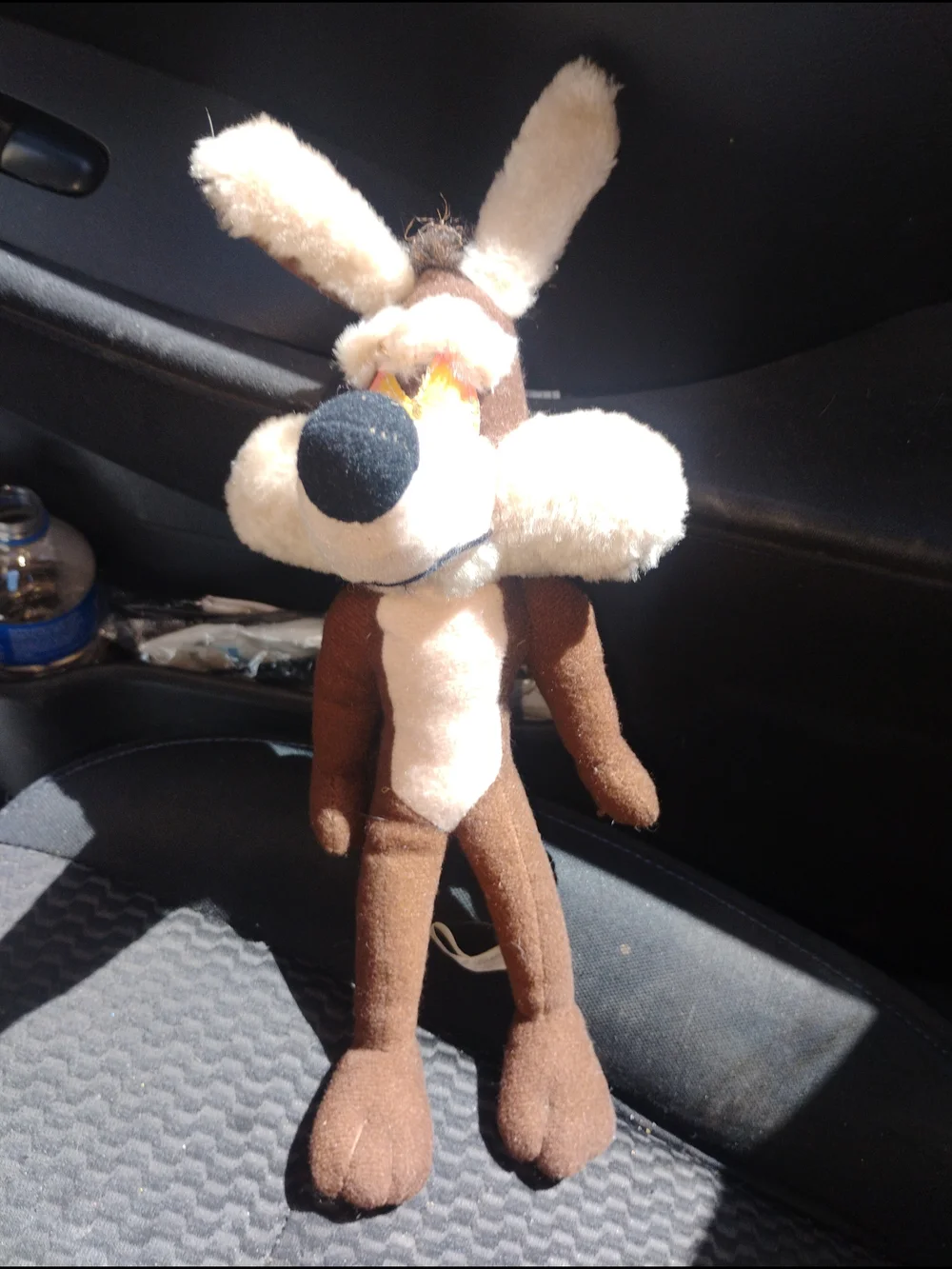 Plush Brown & Cream Coyote Dog Toy - Soft Squeaky Plush